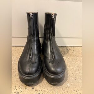 The Row Black Zipped Ankle Boots